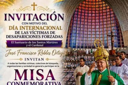 Hoy habrá misa por los desaparecidos a las 10 y media de la mañana